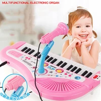 kids fashion piano 37 keys mini electronic organ musical piano teaching keyboard with microphone educational toys for children
