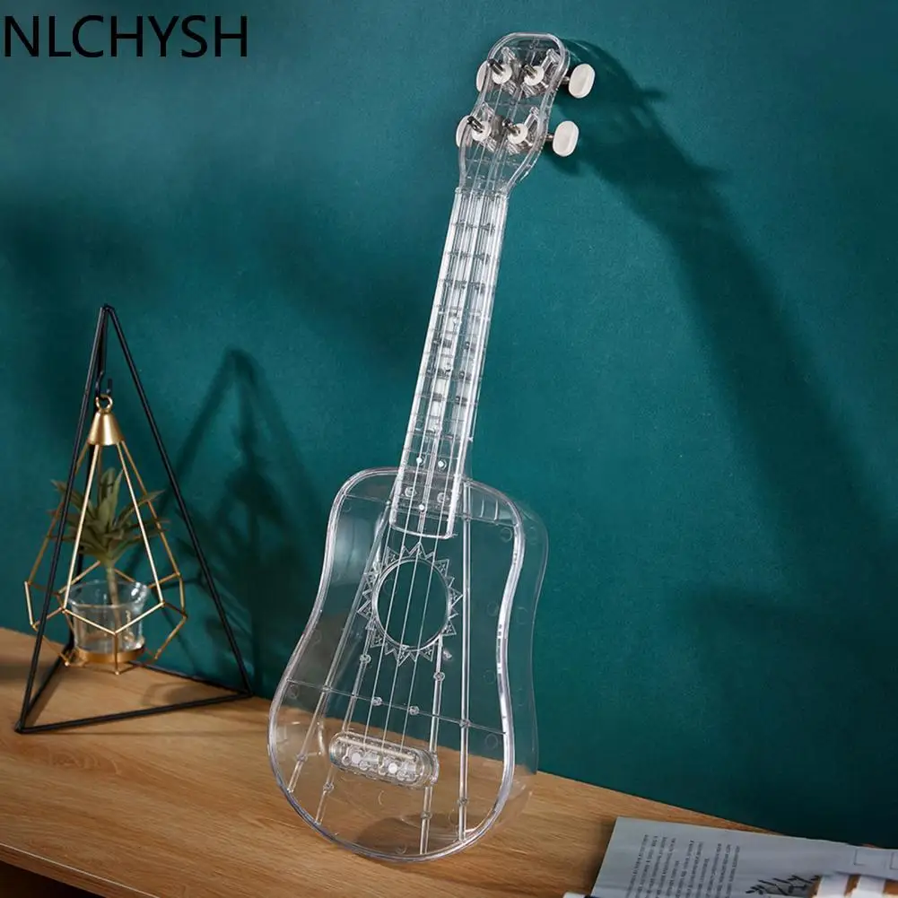 Enlarge 21 inches Ukulele 4 Strings Music Development ABS Portable Transparent Mini Guitar Ukelele For Beginner Musical Instrument