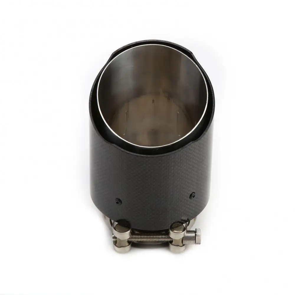 

79mm Automobile Modification Carbon Fiber Car Exhaust Pipe Tailpipe Muffler Tip