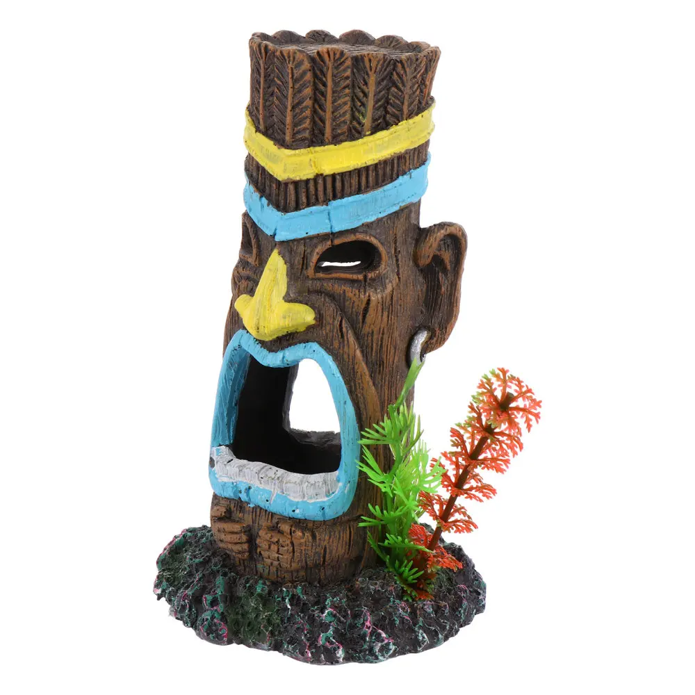 

Aquarium Fish Tank Underwater Resin Cave Decoration Landscaping Grass Ornament