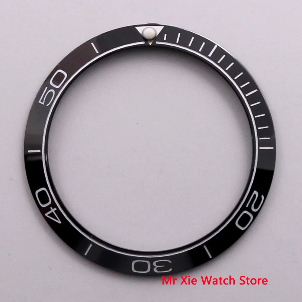 

38mm Black High Quality Ceramic Bezel with White Marks Fit 40mm Automatic Men Watch