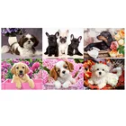 Полноразмерная алмазная живопись с собакой 5D, алмазная вышивка с животными, Набор для вышивки крестиком, ручная работа, подарок, украшение для дома