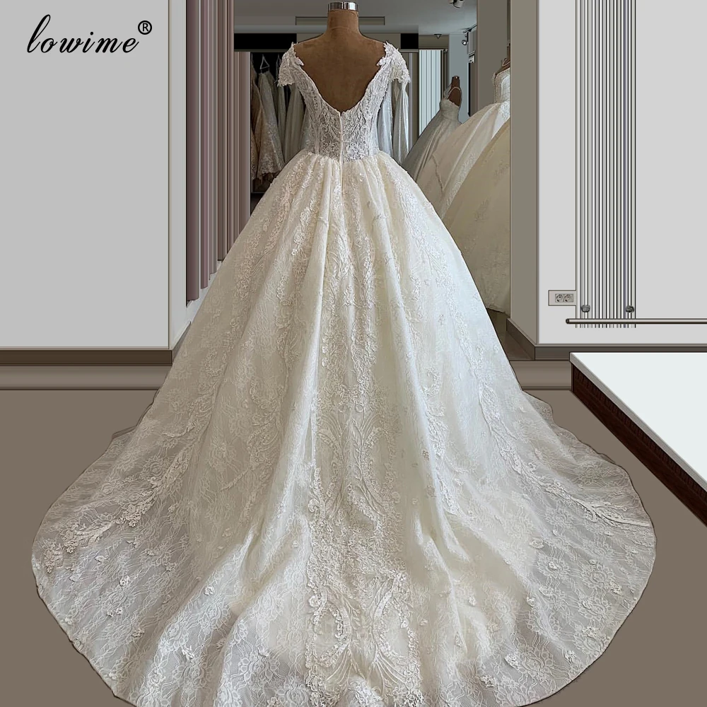 

2020 Vintage Lace Wedding Dresses A-Line Plus Size White Bridal Gowns Backless Chapel Vestido De Novia Garden Robe De Mariee