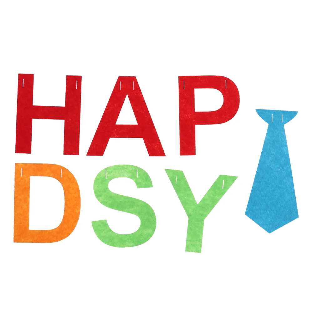 

Happy Dads Day Greetings Banner Necktie Paper Garland for Father's Day Decoration