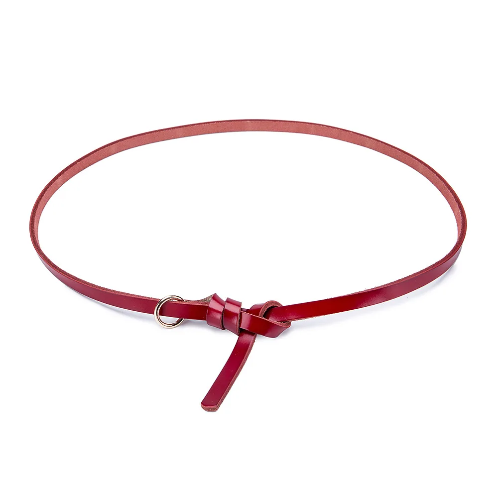 

Thin Leather Female Belt Strap Black Women Belts Ladies Dress Belt Girls Pants Waist Belt Thin Skinny Waistband Adjustable Belt