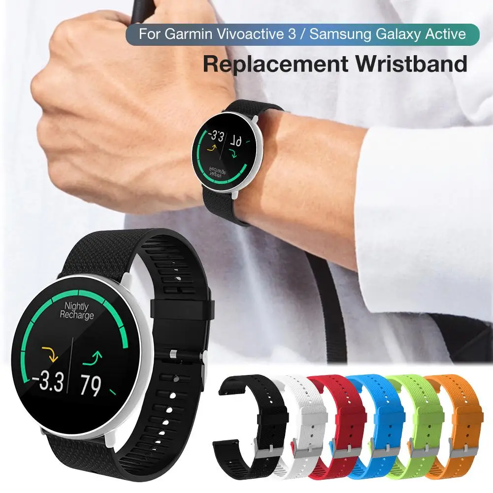Ремешок для часов Garmin Vivoactive 3/samsung Galaxy Active Смарт часы браслет 20 мм Премиум мягкий