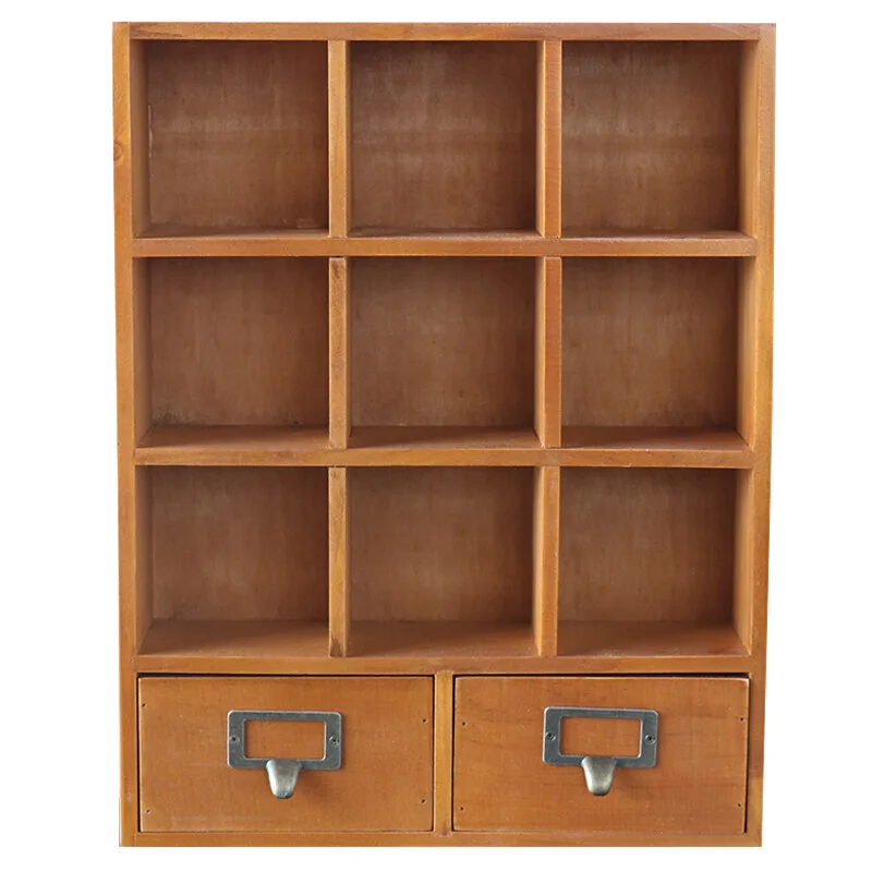 

Wooden Wall-mounted Box Creative Drawer Figurine Craft Wall Decoration Hanging Storage Shelf No Punching Flower Pot Locker Racks