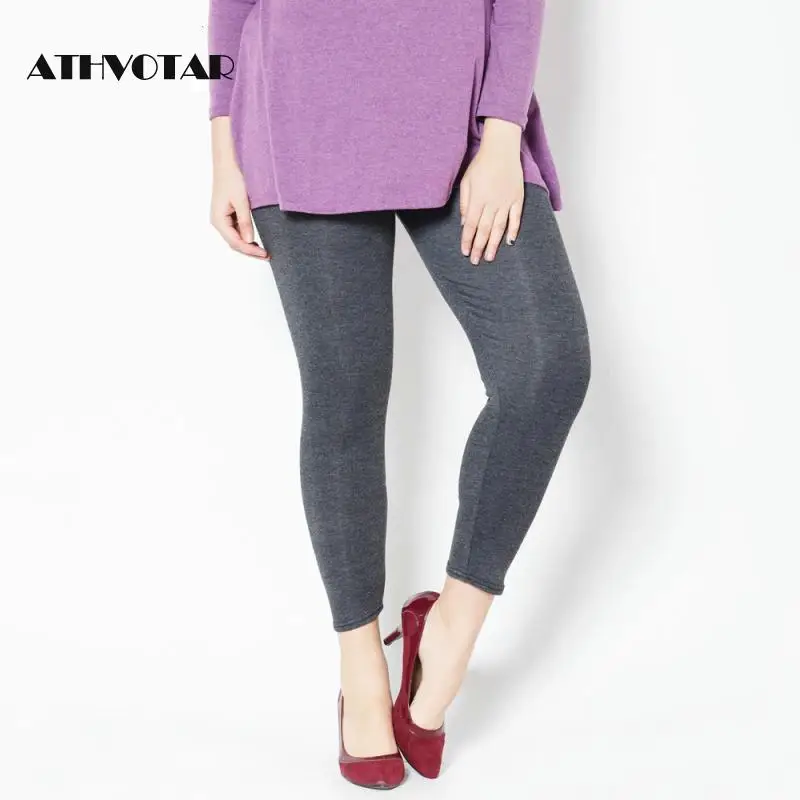 ATHVOTAR женские леггинсы размера плюс толстые эластичные хлопковые мягкие мм на