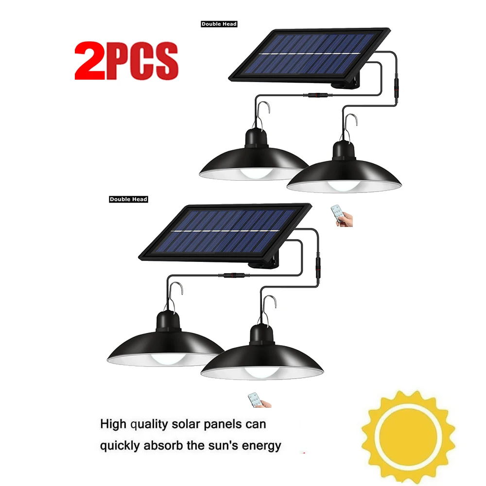 

2pcs Retro Lampshade Solar Bulb Light Classical Chandelier 3Meters Wire Solar Panel Glass Bulb Lantern Lampshade For Outdoor Sol