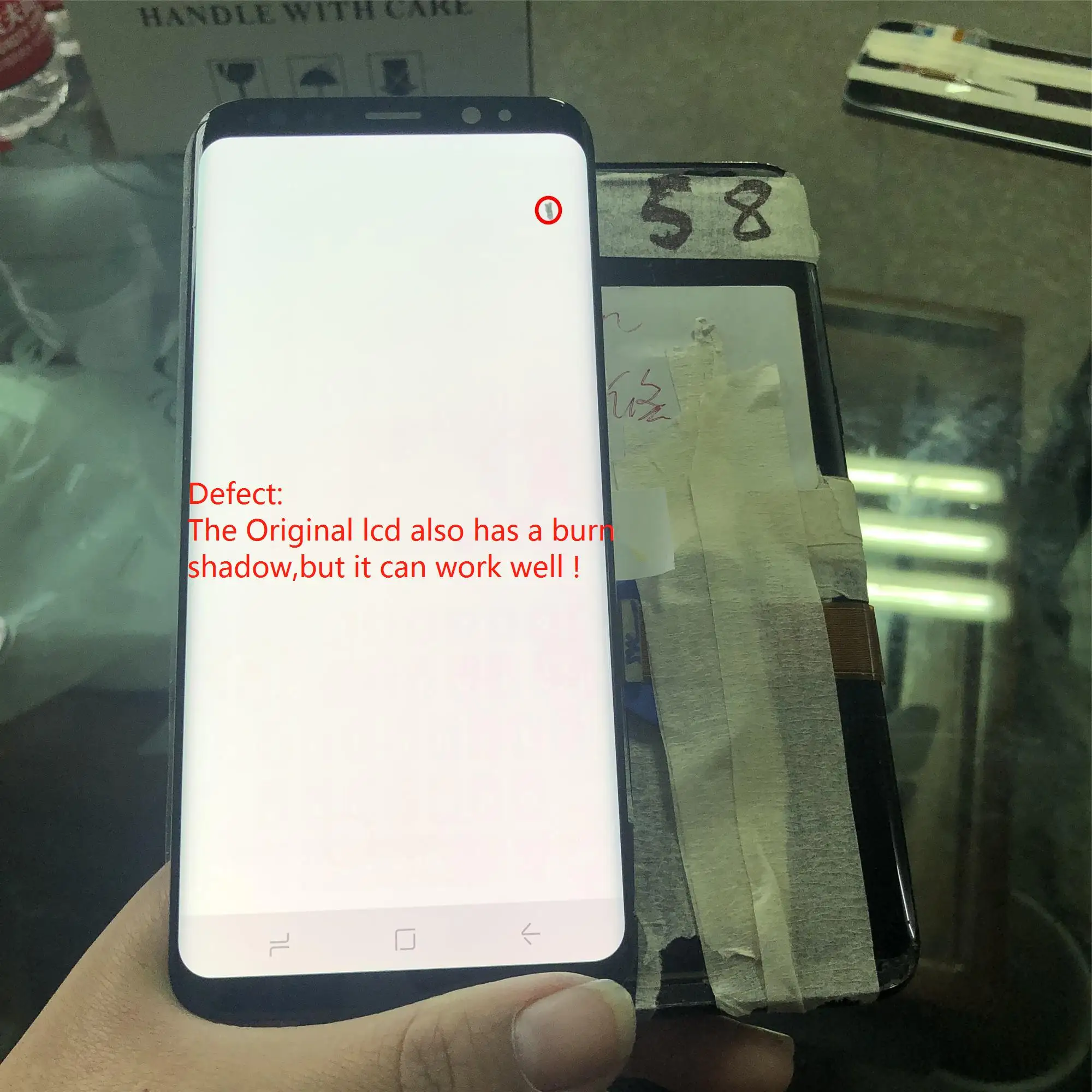 

SUPER AMOLED S8 LCD with frame for SAMSUNG Galaxy S8 G950 G950F Display Touch Screen Digitizer With burn-in shadow dead pixel