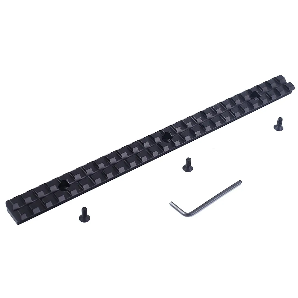 Tactical 230mm Picatinny Rail Adapter 22 Slot 3 hole Mount Base for 20mm Scope Mounting System Accessories Hunting|Аксессуары для