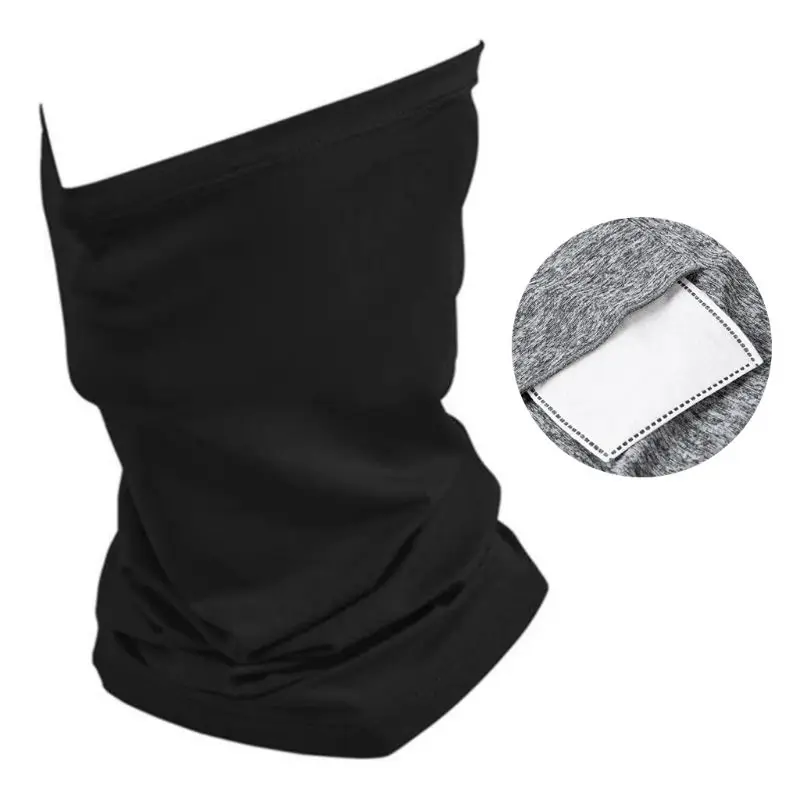 

Neck Gaiter 3Pcs Unisex Face Cover Scarf Neck Gaiter with 10 PM2.5 Filters Sunscreen Bandana C90E