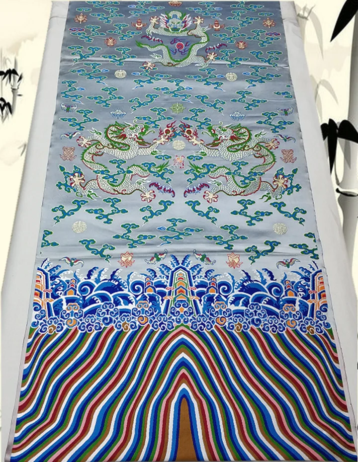 Подвеска дракон халат традиционная китайская куртка Cheongsam материал сценическое украшение прядильная ткань жаккардовая атласная парча ткань