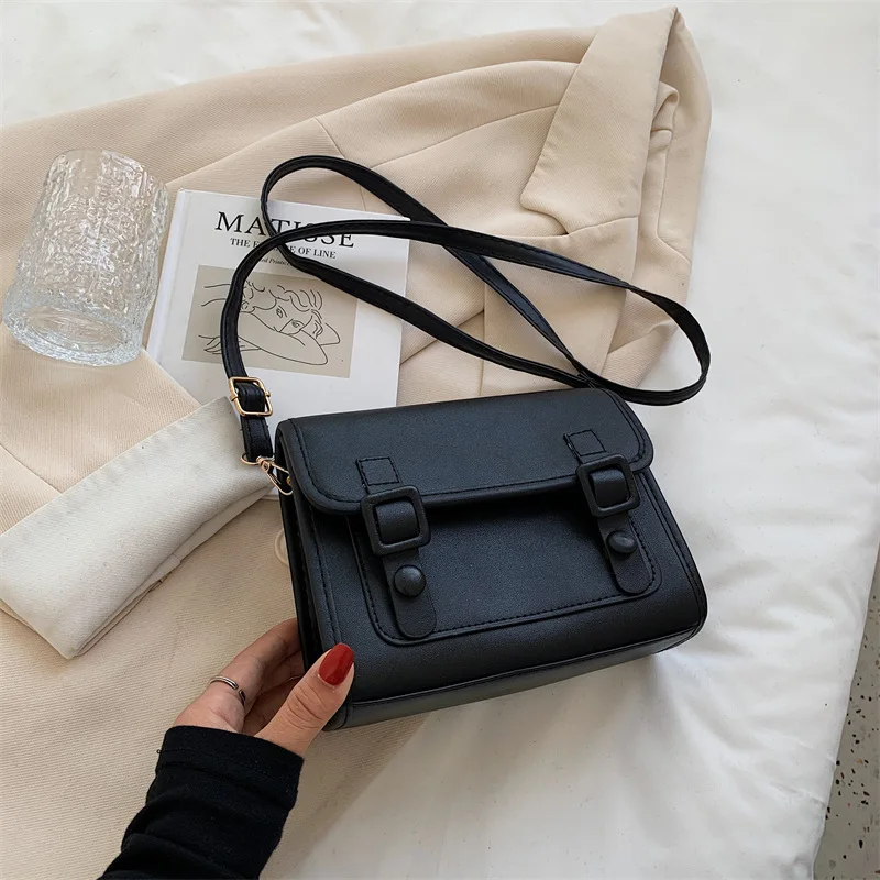 

Female Bag Fashion Casual Solid Luxury Designer Handbags Women's PU Leather Messenger Shoulder Bags For Women Crossbody Flap