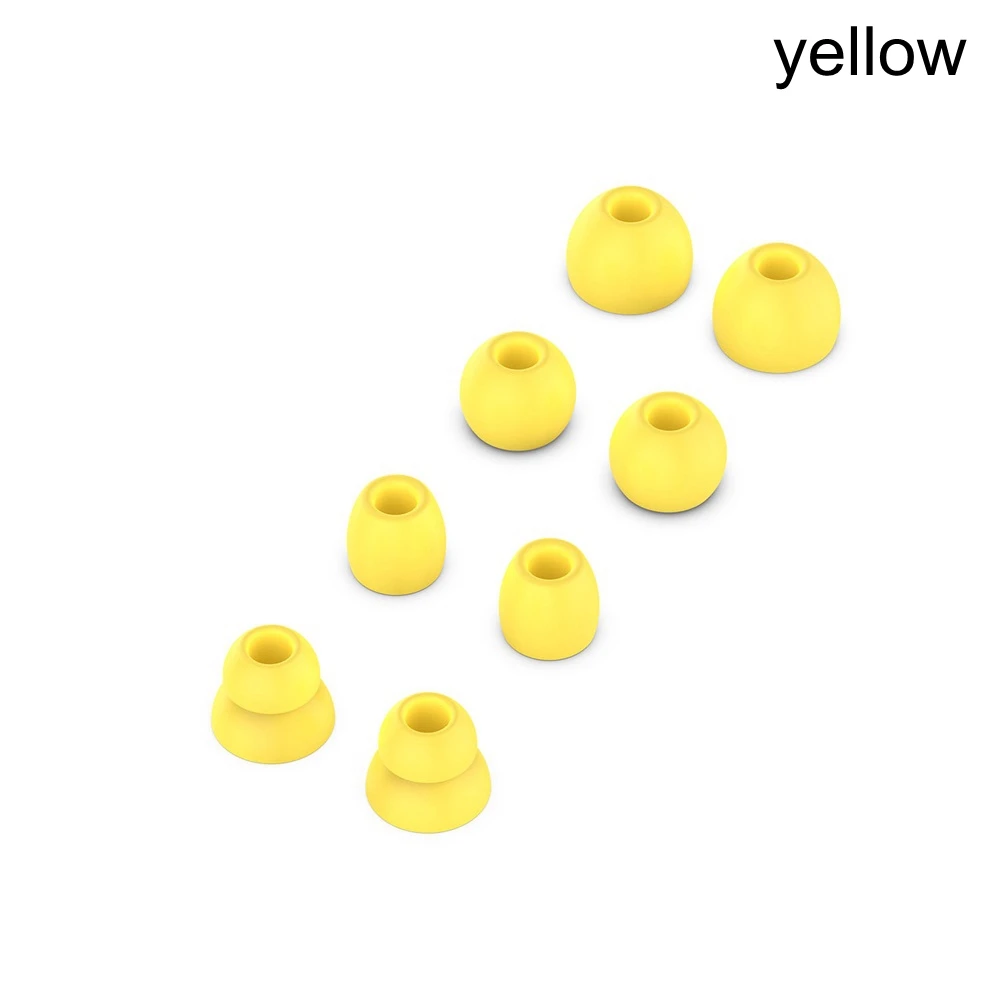 yellow Новые модные 4 пары силиконовые наушники-капельки наушники-вкладыши Замена наушников мягкая крышка Крышка для Beats Powerbeats 3 для наушников - Цвет: yellow