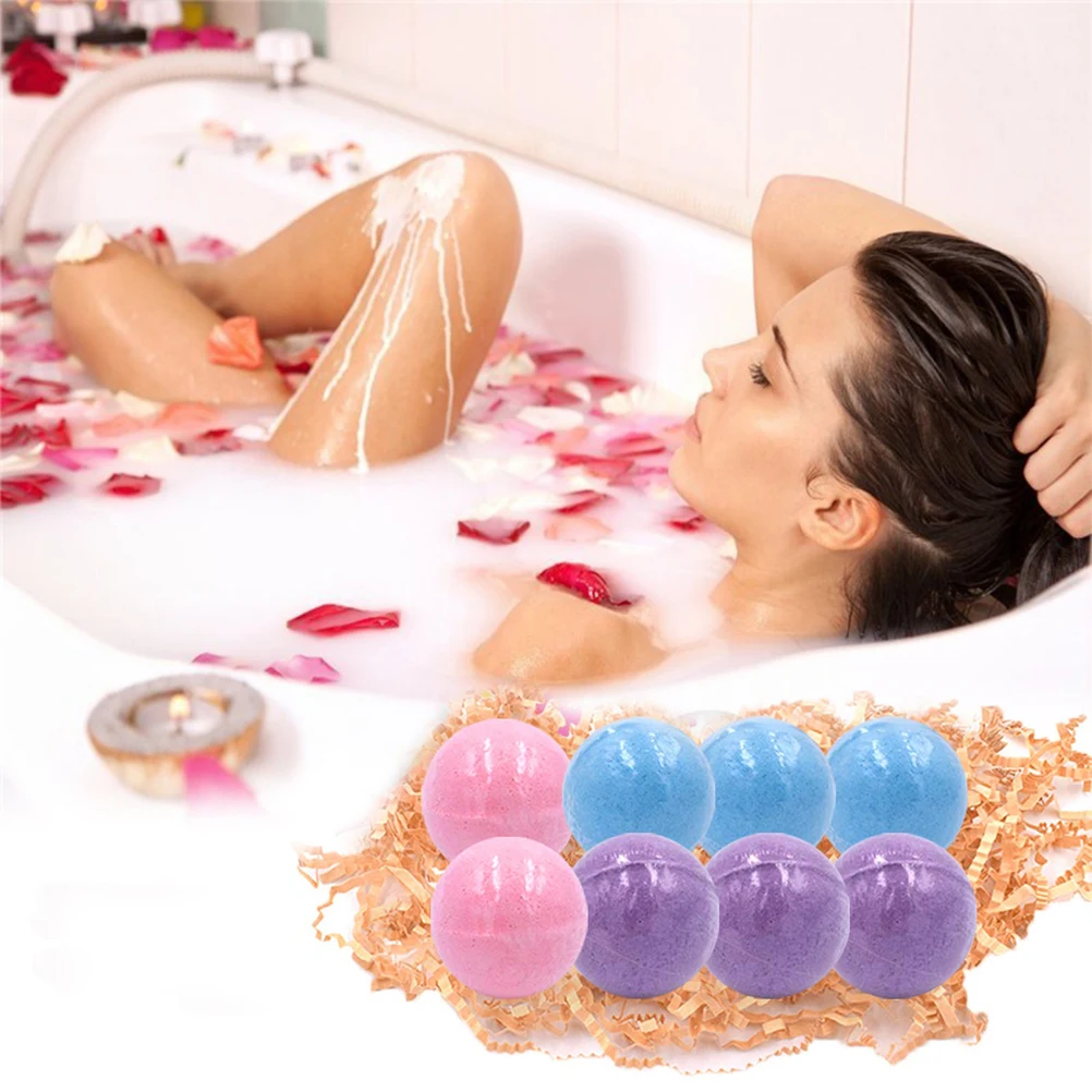 8 шт Бомбочки для ванны подарочный набор инструмент купания шарики роскошный