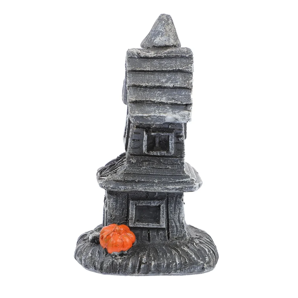 

1pc Halloween Style House Adornment Haunted House with Light (Assorted Color)