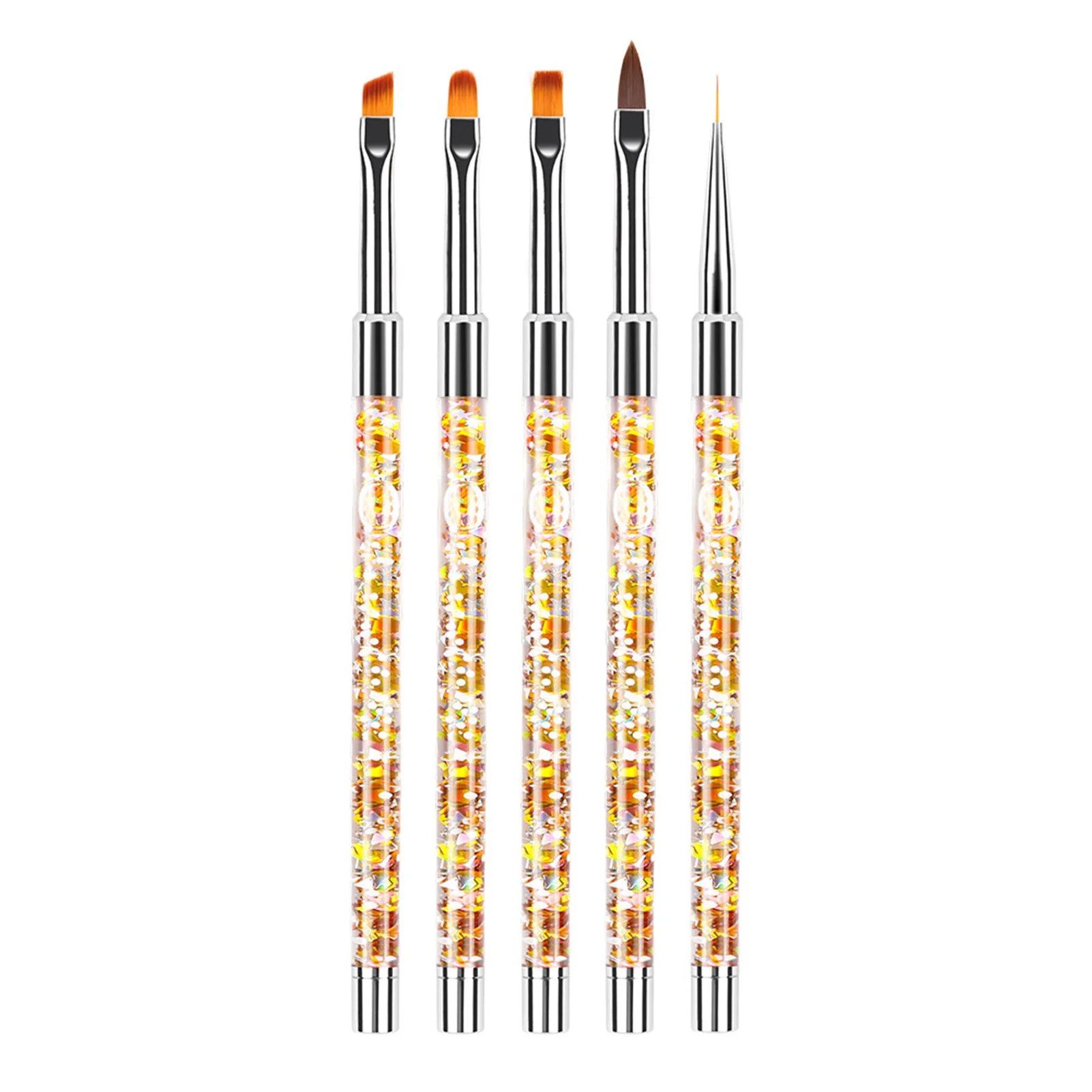 

5Pcs Nylon Brush Pens Nail Painting Drawing Liner Gel Pen Manicure Tool Nail Art DIY Pen