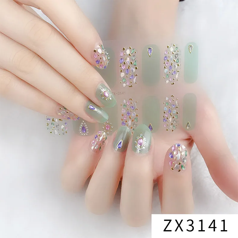 

1sheet Full Cover Nail Stickers Nails Art Decoration Minimalist Design Self Adhesive Nail Sticker Nail Accesoires Nail Sticker