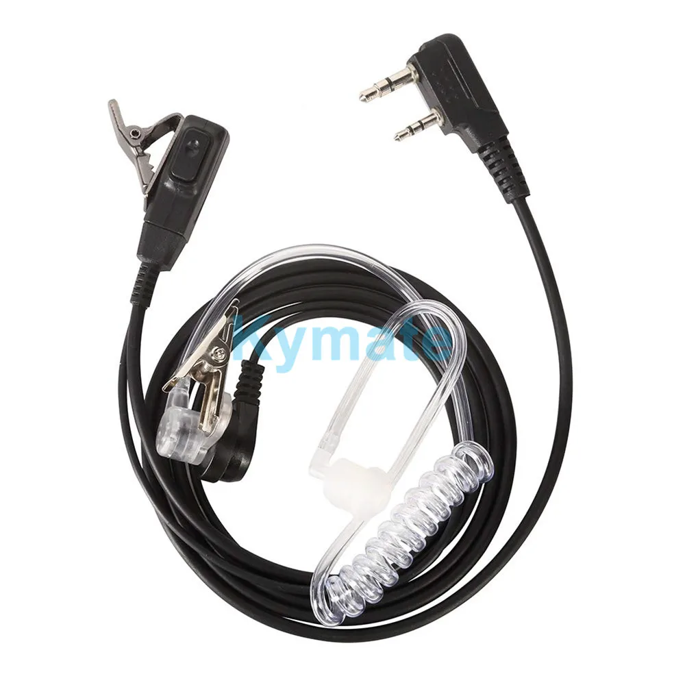 Прозрачный 2 Pin PTT MIC Динамик тайное визуально увеличивающие-ухо bluetooth гарнитура