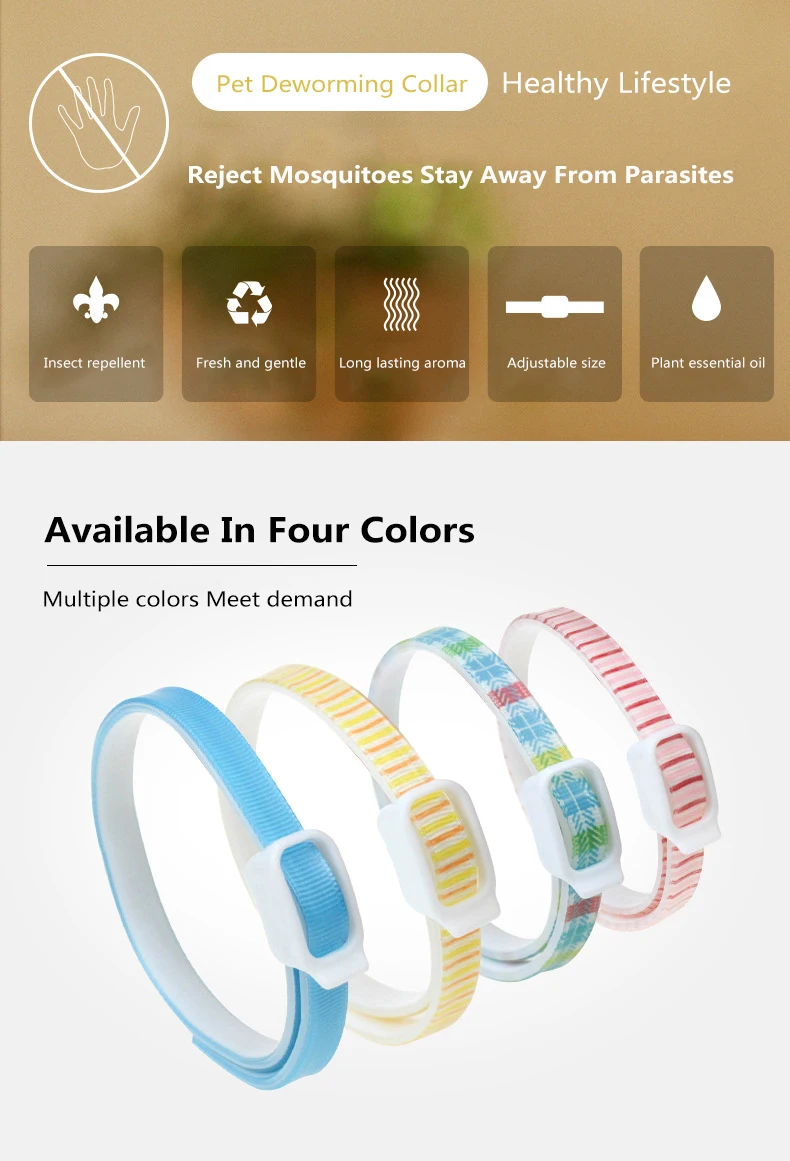 Анти блошиный ошейник для кошек регулируемое эфирное масло домашних животных