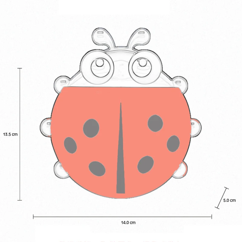 

1pcs Ladybug Insect Toothbrush Holder Bathroom Cartoon Toothbrush Toothpaste Wall Suction Holder Rack Container Organizer