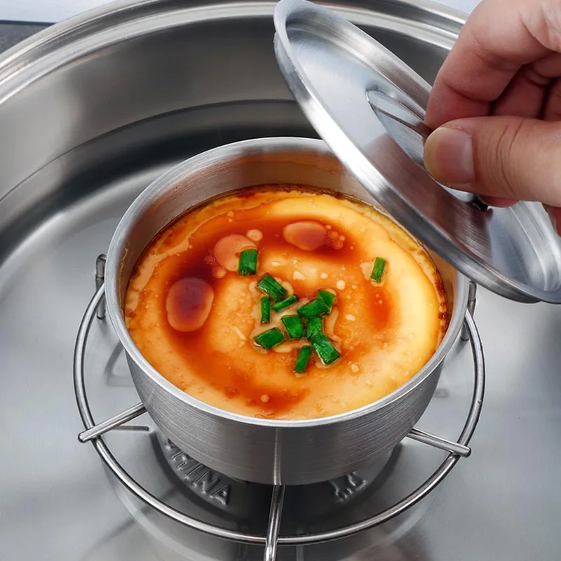 1 шт. термостойкая нержавеющая сталь контейнер для еды на пару миска яиц с крышкой