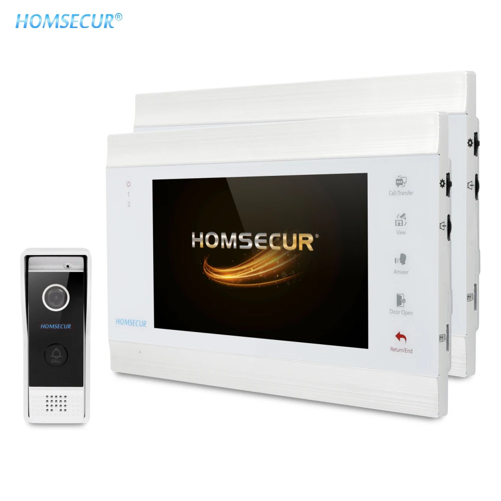 Видеодомофон HOMSECUR система внутренней связи 7 дюймов IP65 МП AHD камера с поддержкой