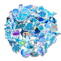 103050pcs cute blue ocean world cartoon animal suitcase waterproof graffiti sticker body decoration wholesale
