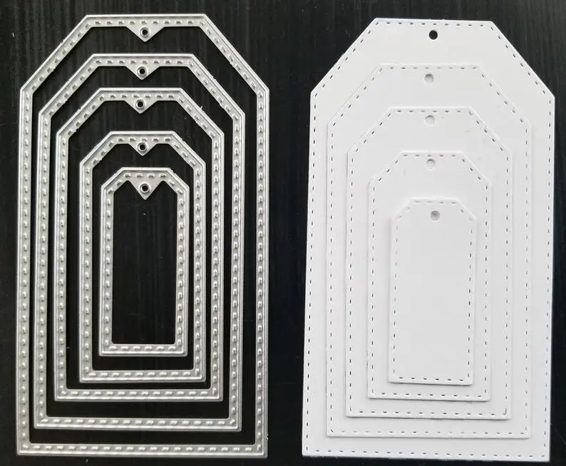 5 шт. рамки для бирок трафареты резки металла сделай сам Скрапбукинг Тиснение