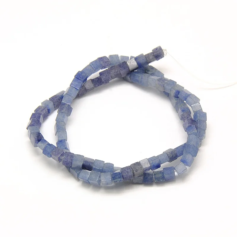 

10 Strands Natural Kyanite/Cyanite/Disthene Bead Strands, Cube, 4x4x4mm, Hole: 1mm; about 94~100pcs/strand, 15.7"