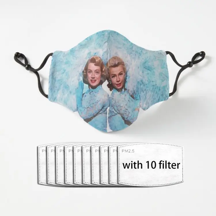 

Sisters Watercolor New Protective Kid Mask Washable Clear Face Mask Cute Hanging Ear Mask Outdoor Riding Mask