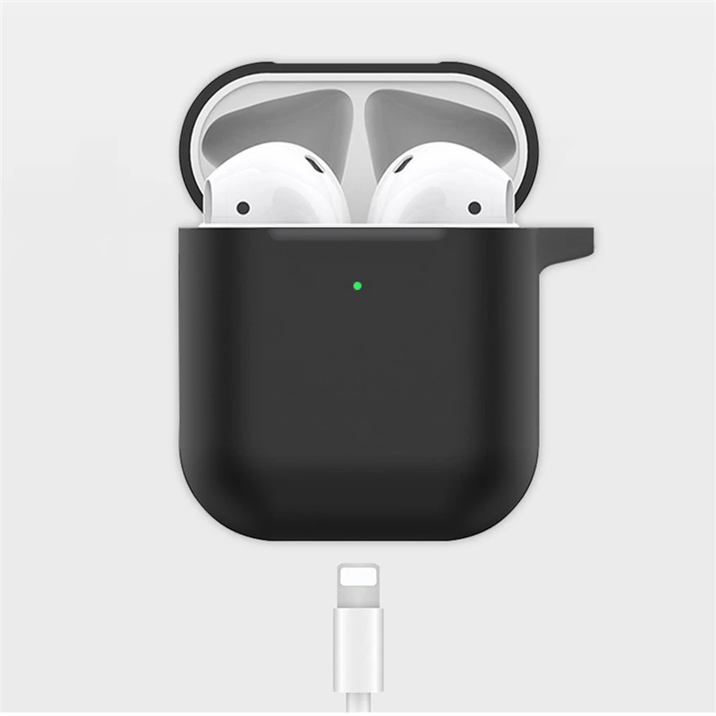 Жидкие силиконовые наушники корпус для AirPods анти-грязь APPLE airpods чехол розовый черный темно-синий желтый красный