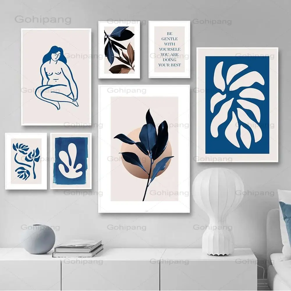 

Абстрактная Картина на холсте, абстрактная, Скандинавская, современная, женская, простая, растительная, Художественная печать, постеры, кар...