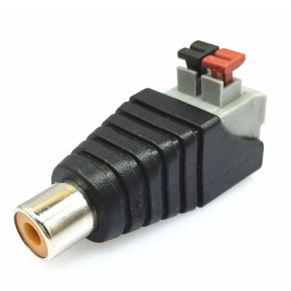 

2 Pcs Speaker Wire Cable To Audio Male RCA Connector Adapter Jack Plug
