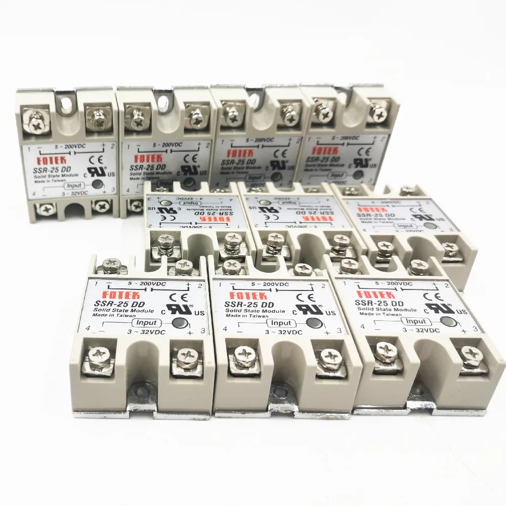 

30PCS/LOT SSR25DD SSR-25DD manufacturer 25A solid state relay, input 3-32VDC