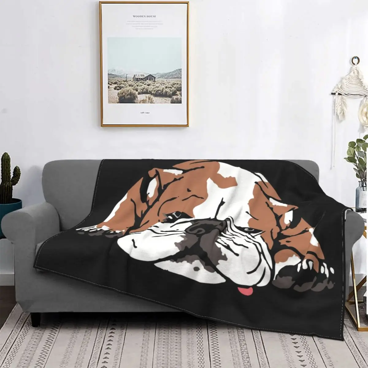 ENGLISH BULLDOG Awesome Funny Bulldog Dog Blankets Coral Fleece Winter Lightweight Thin Throw Blanket for Home Office Rug Piece