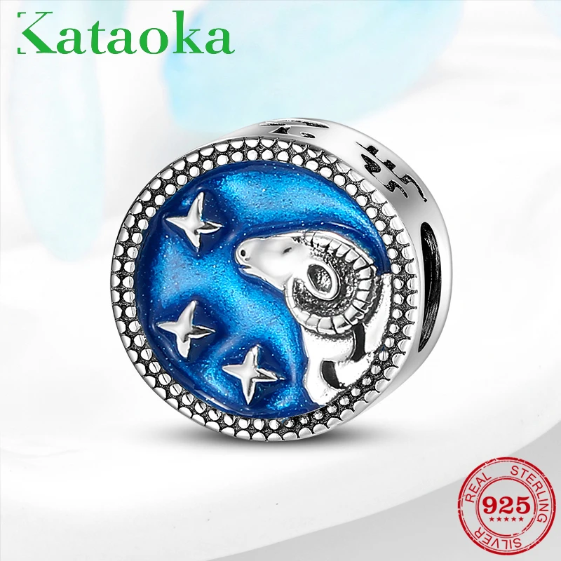 925 пробы серебро полное надежды Созвездие Овна очаровательные бусины подходят к