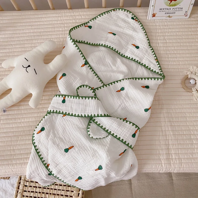 Детское одеяло летнее тонкое шестислойное газовое полотенце из чистого хлопка