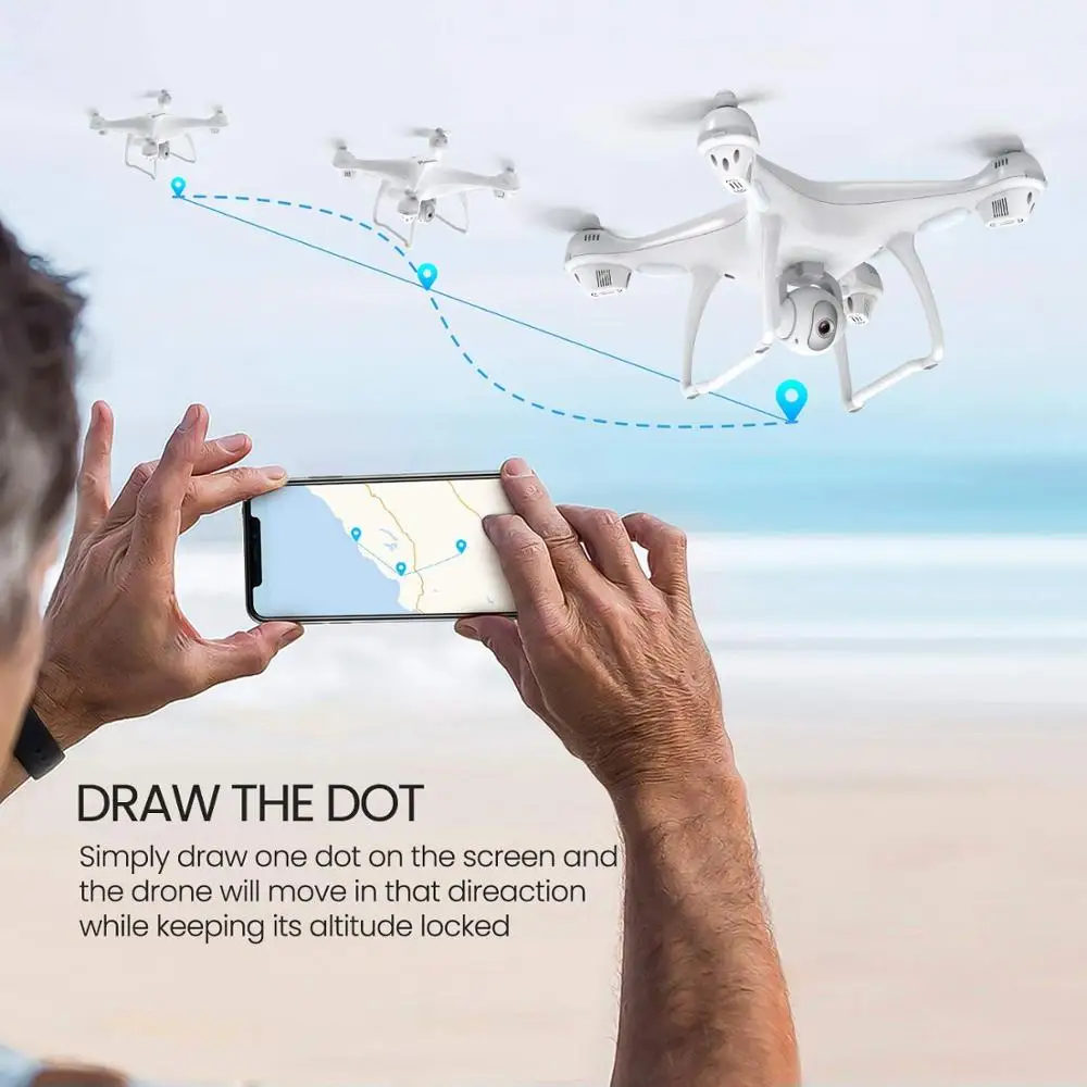 Potensic T35 2,4 ГГц Радиоуправляемый Дрон 1080P Wifi FPV HD камера удержание высоты один ключ возврат/посадка взлет Безголовый Радиоуправляемый квадрокоптер Дрон