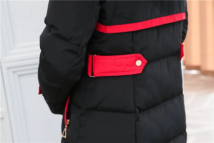Высококачественная женская зимняя куртка-пуховик с капюшоном с натуральным лисьим меховым воротником, парка женская тонкая утепленная куртка на белом утином пуху 2961