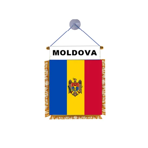 Утренний индивидуальный Национальный флаг Молдовы, украшение автомобиля, подвесной флаг