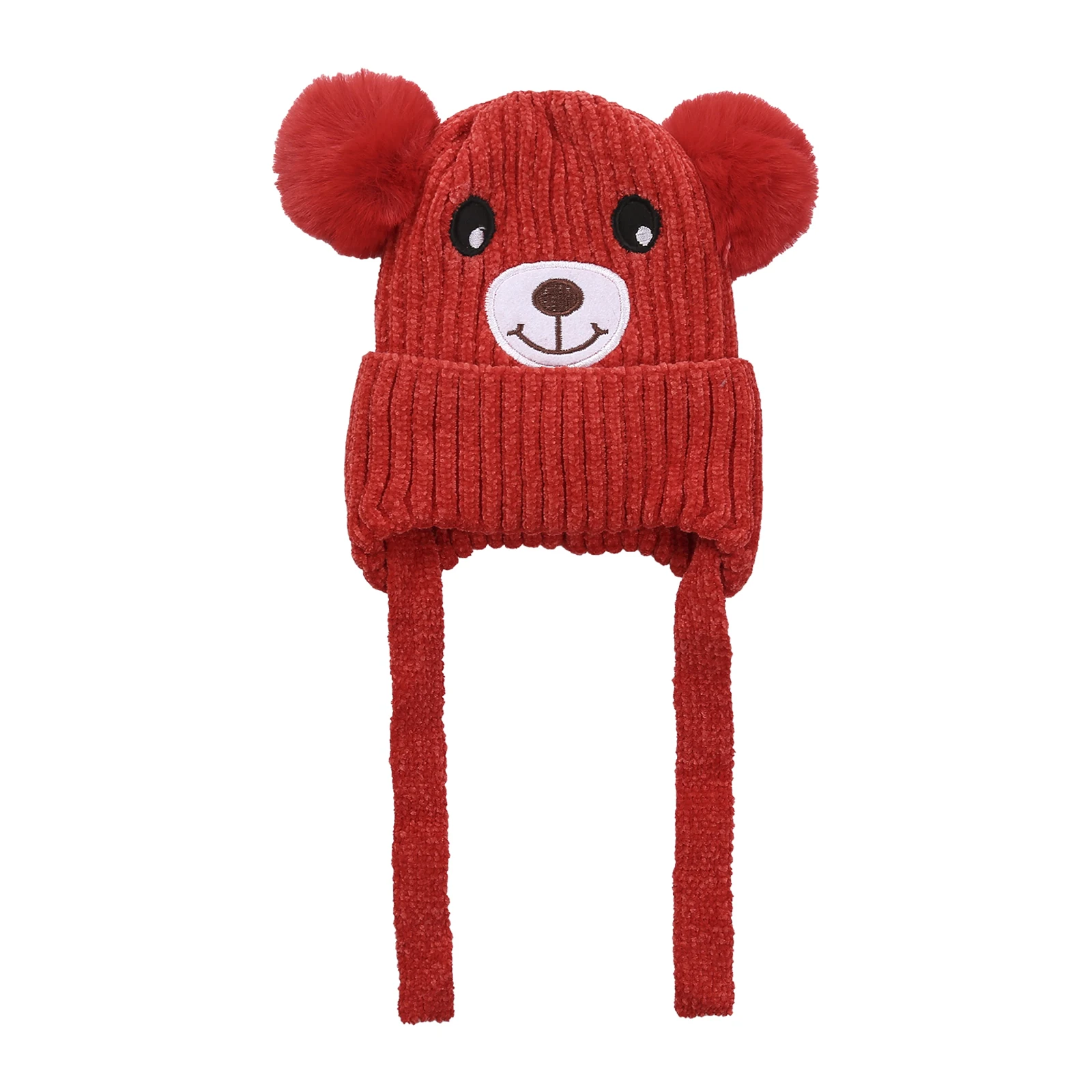 Вязаная шапка для новорожденных девочек и мальчиков детская теплая зимняя с