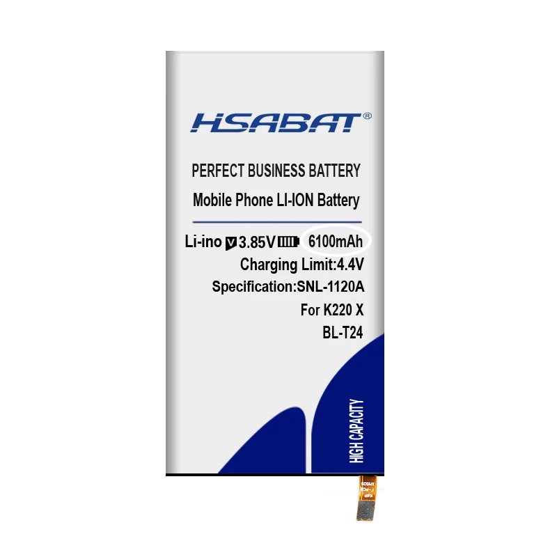 Новый аккумулятор HSABAT 6100 мАч для LG BL-T24 K220 X Power k220ds k220dsk k220dsz k220y k220z ls755 бесплатная