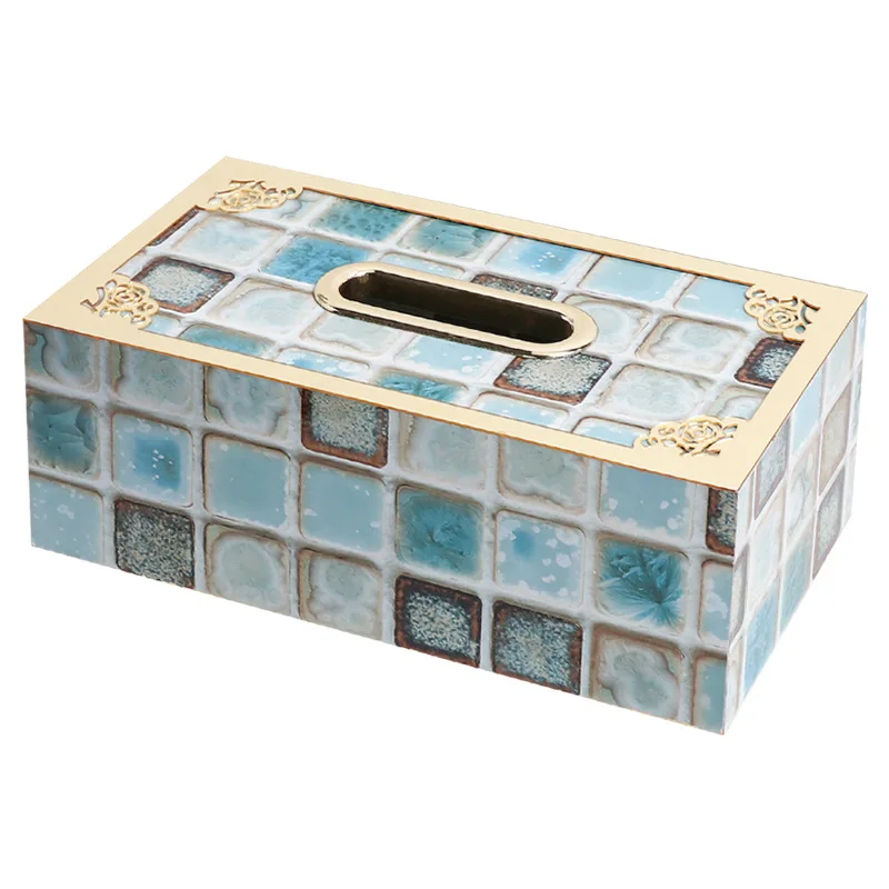 Прямоугольная мраморная коробка для салфеток лица держатель бумажный диспенсер
