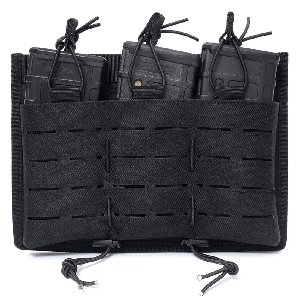 New Hunting Laser Triple Paintball Airsoft Pouch for Tactical Vest Backpack Cartridge Holder Accessories 1000D Bullet Clip Bag | Спорт и