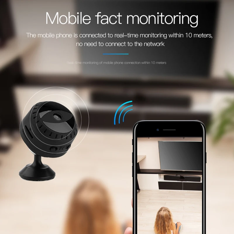 Wireless Mini Camera 1080P HD Night Vision Home Security Surveillance Motion Detection Remote Monitor Alarm Push | Безопасность и