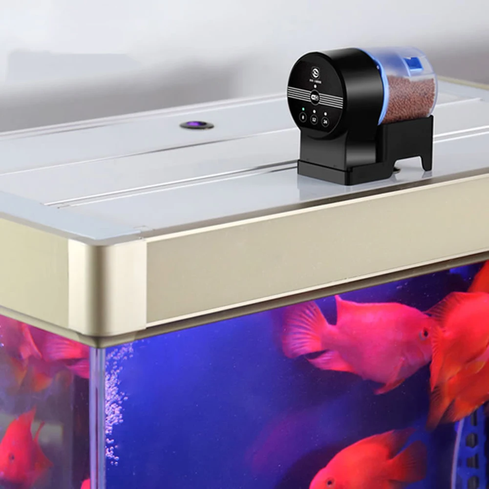 

Timer Auto Fish Tank Feeder Aquarium LCD Indicate Feeding Smart Dispenser with LCD Indicates Timer Aquarium Accessories