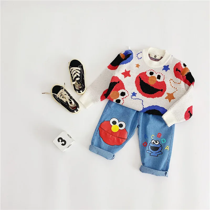 Красивые свитера с рисунками для маленьких мальчиков изображением уличного