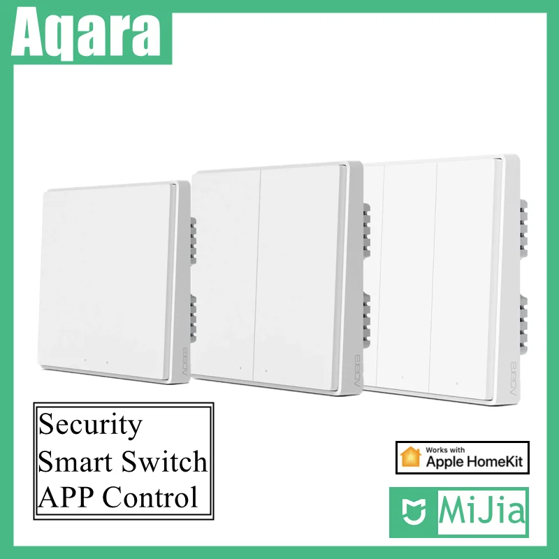 

Xiaomi Aqara D1 Smart Switch ZiGBee Wireless Wall Switch Singal Fire Smart Home Light Control Via Smart Phone APP For Mijia
